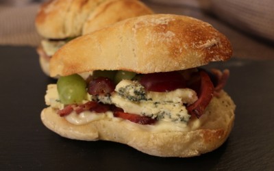 Stilton, Bacon and Grape Ciabatta