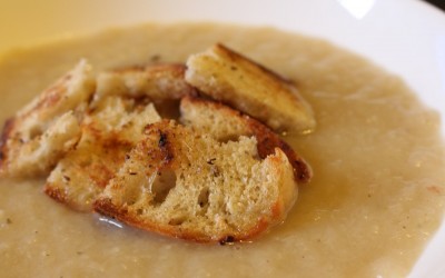 Celery and Fennel Soup with Fennel Croutons