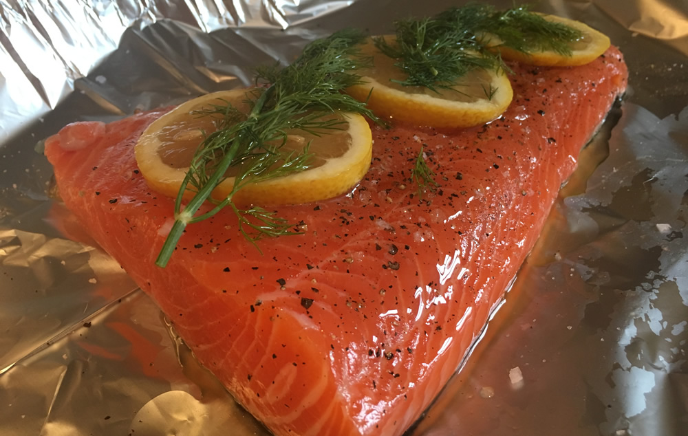 should i wrap my salmon in foil